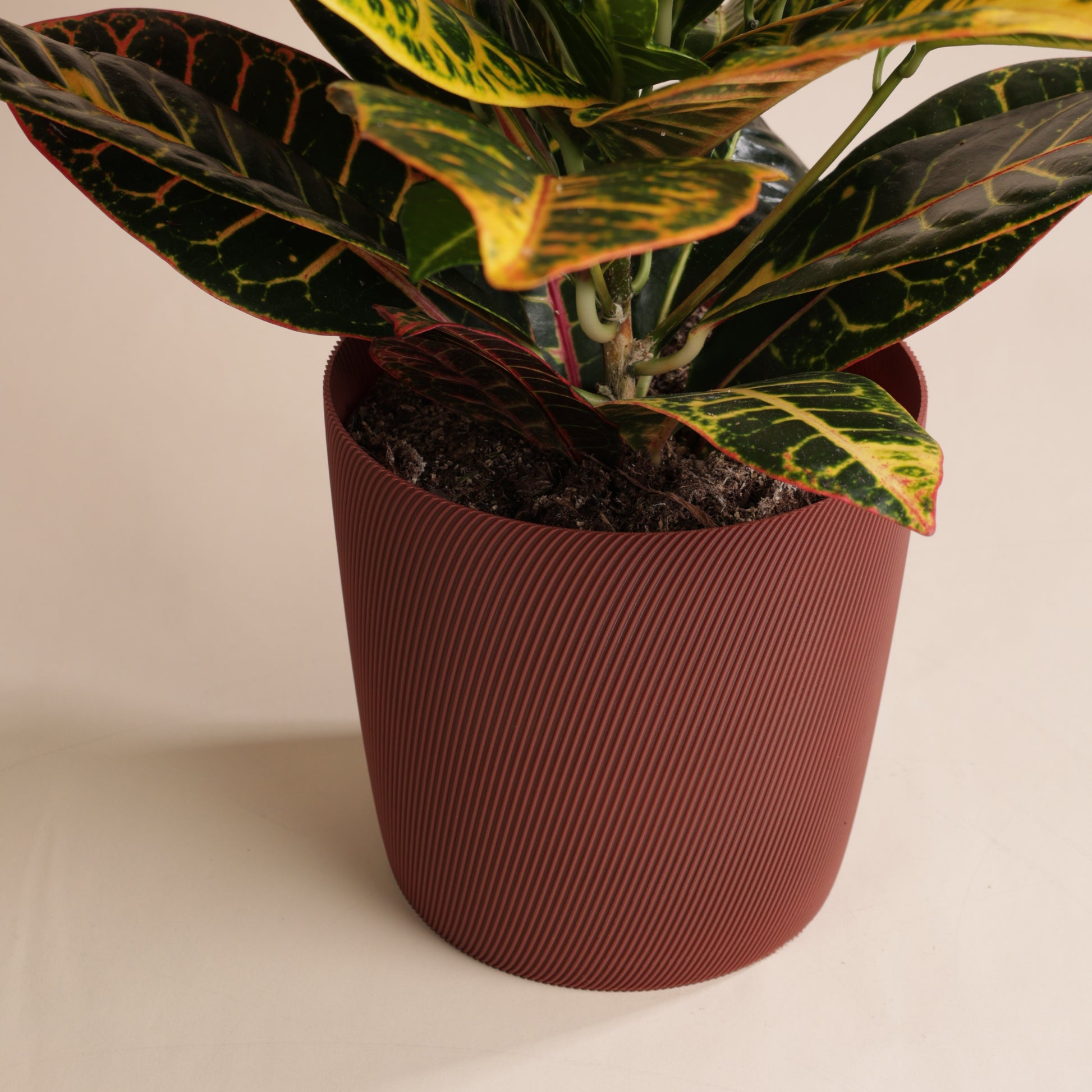 Duo de cache-pots Svala 17 cm beige et cappuccino – design durable pour plantes d’intérieur