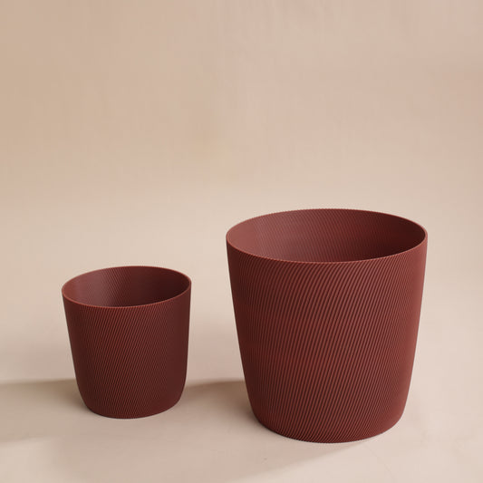Duo de cache-pots Svala cappuccino – 11 et 17 cm pour orchidées et plantes d’intérieur

