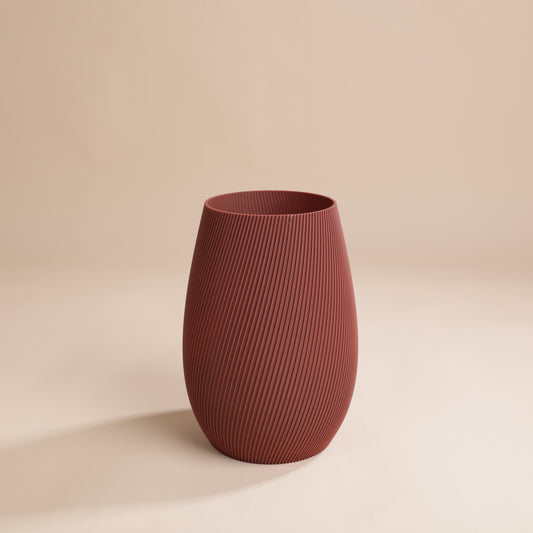 Vase écoresponsable Ø14,1 x H20 cm en bioplastique – design élégant et durable