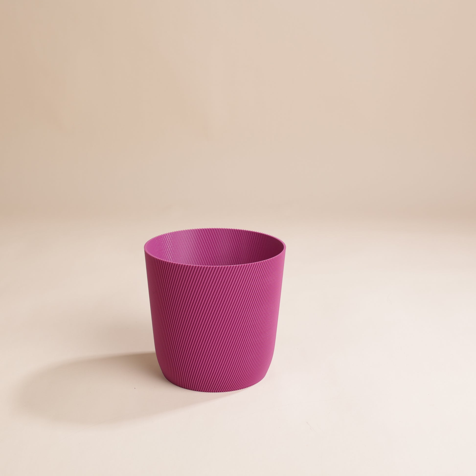 Cache-pot rose texturé pour orchidée – Svala 11 cm en bioplastique PLA